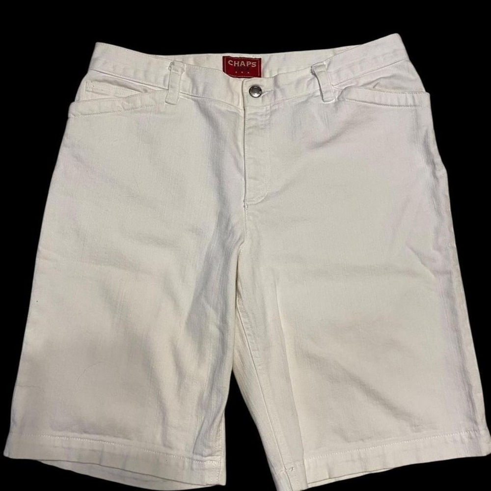Chaps white denim women's shorts
